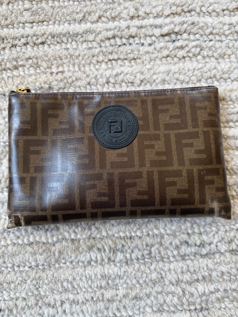 Fendi Brown Monogram Clutch
